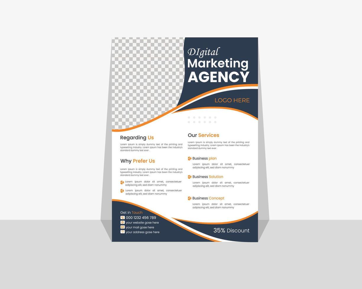 Corporate business flyer template design vector