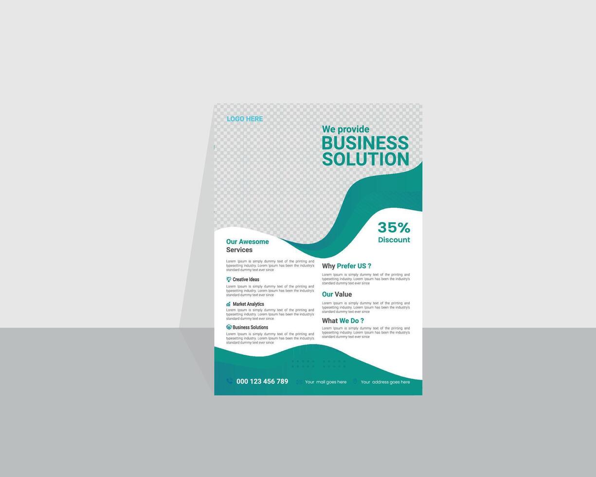 Modern creative flyer design template vector