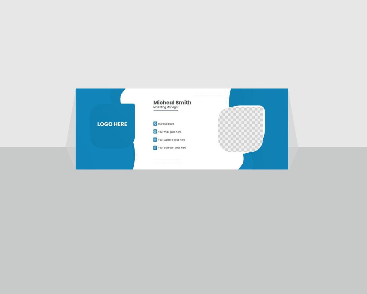 corporativo correo electrónico firma tarjeta modelo diseño vector