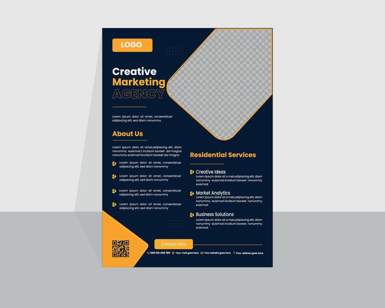 Modern business flyer design template vector