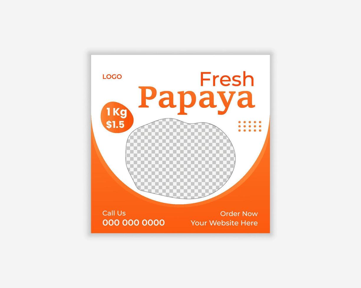 special Fruit social media post template design vector