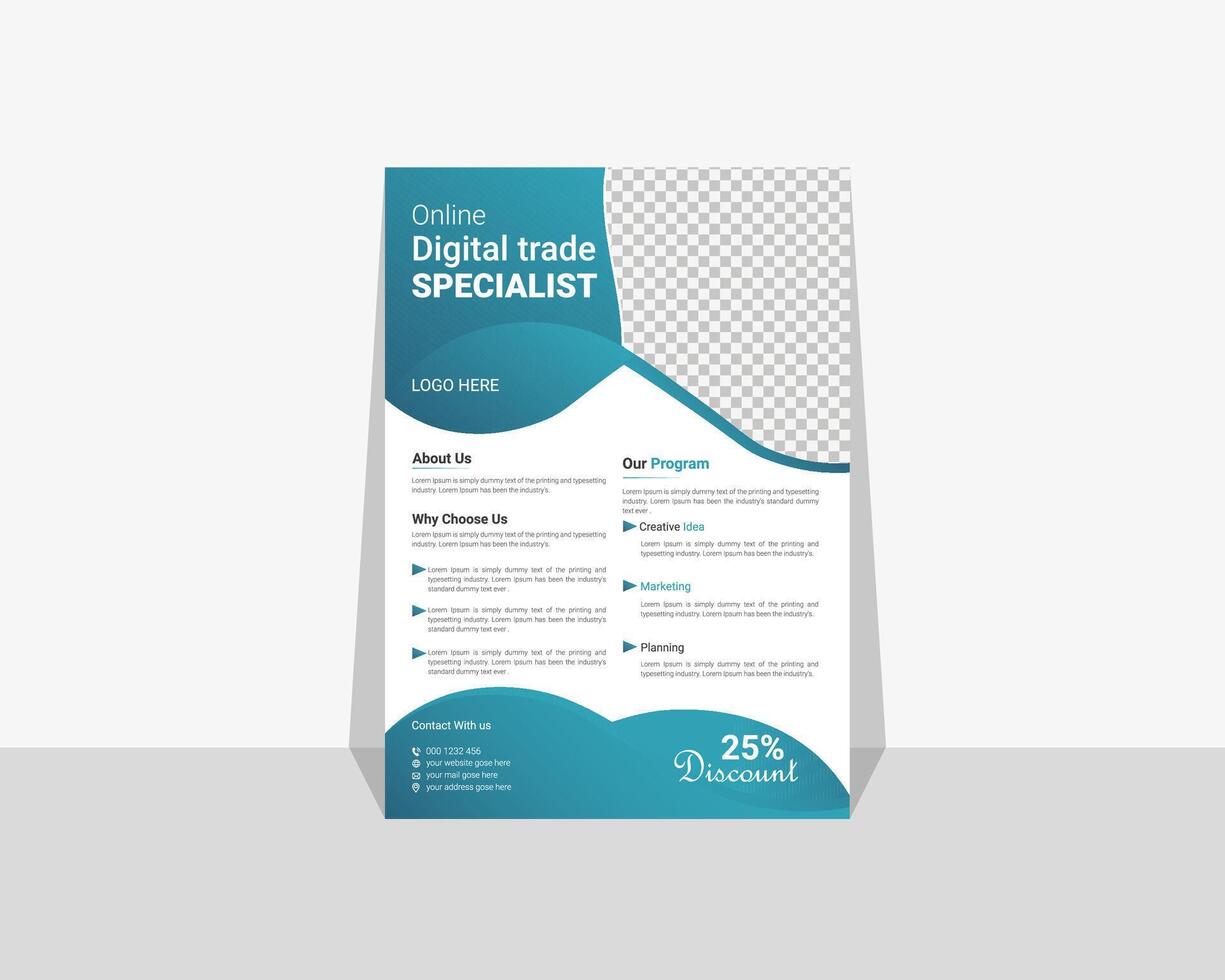 Corporate business flyer template design vector