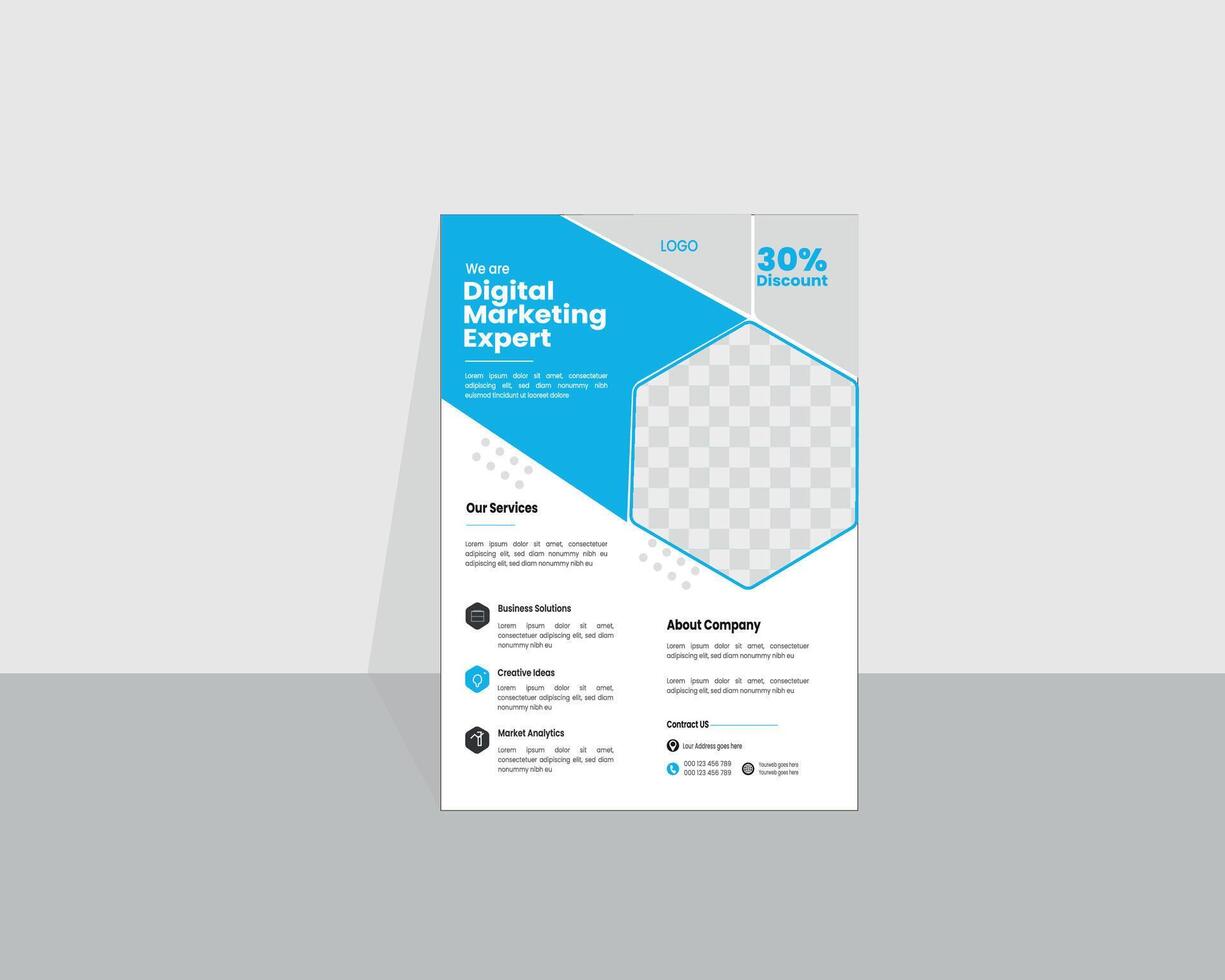 Creative business flyer design template vector