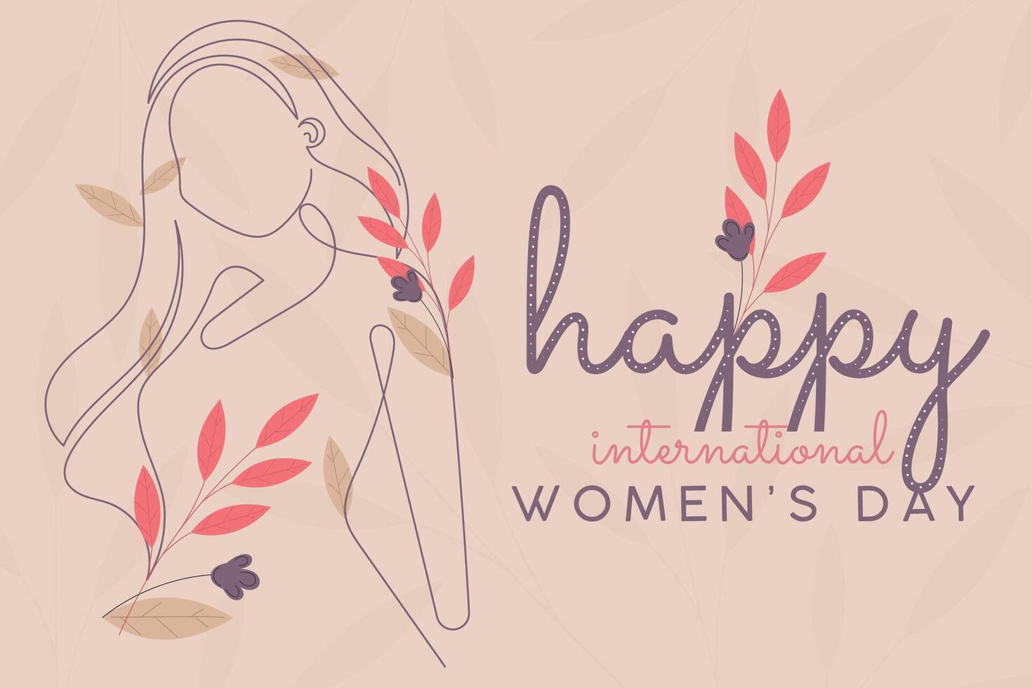 Happy women day card Vector