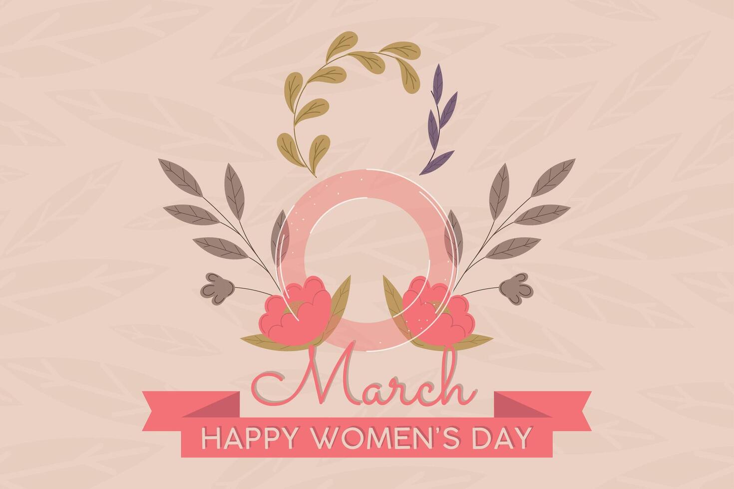 Happy women day card Vector