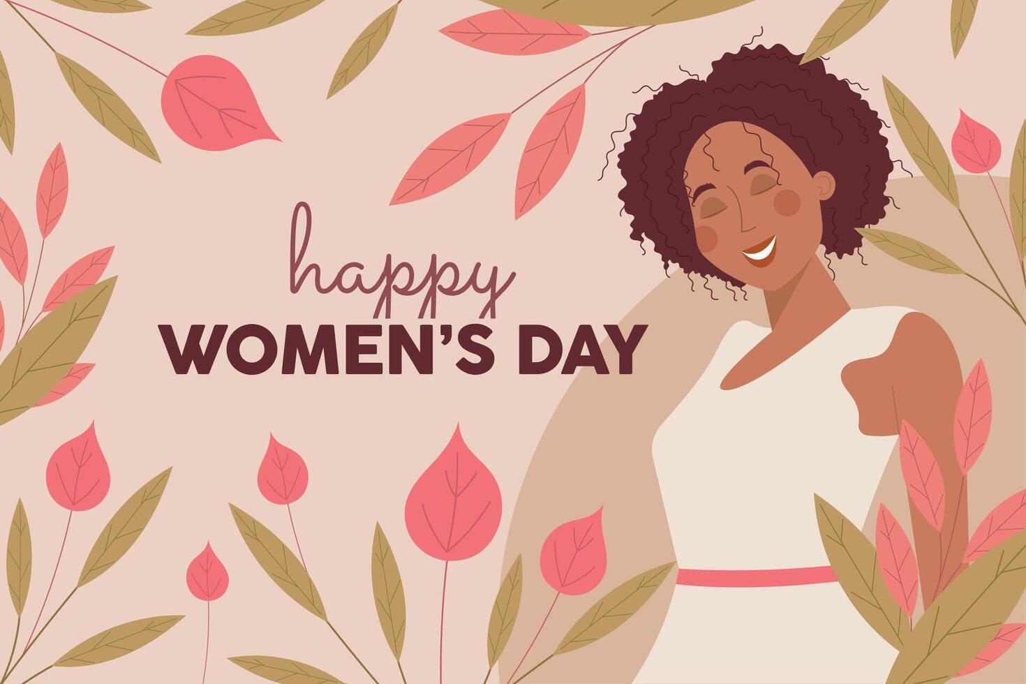 Happy women day card Vector