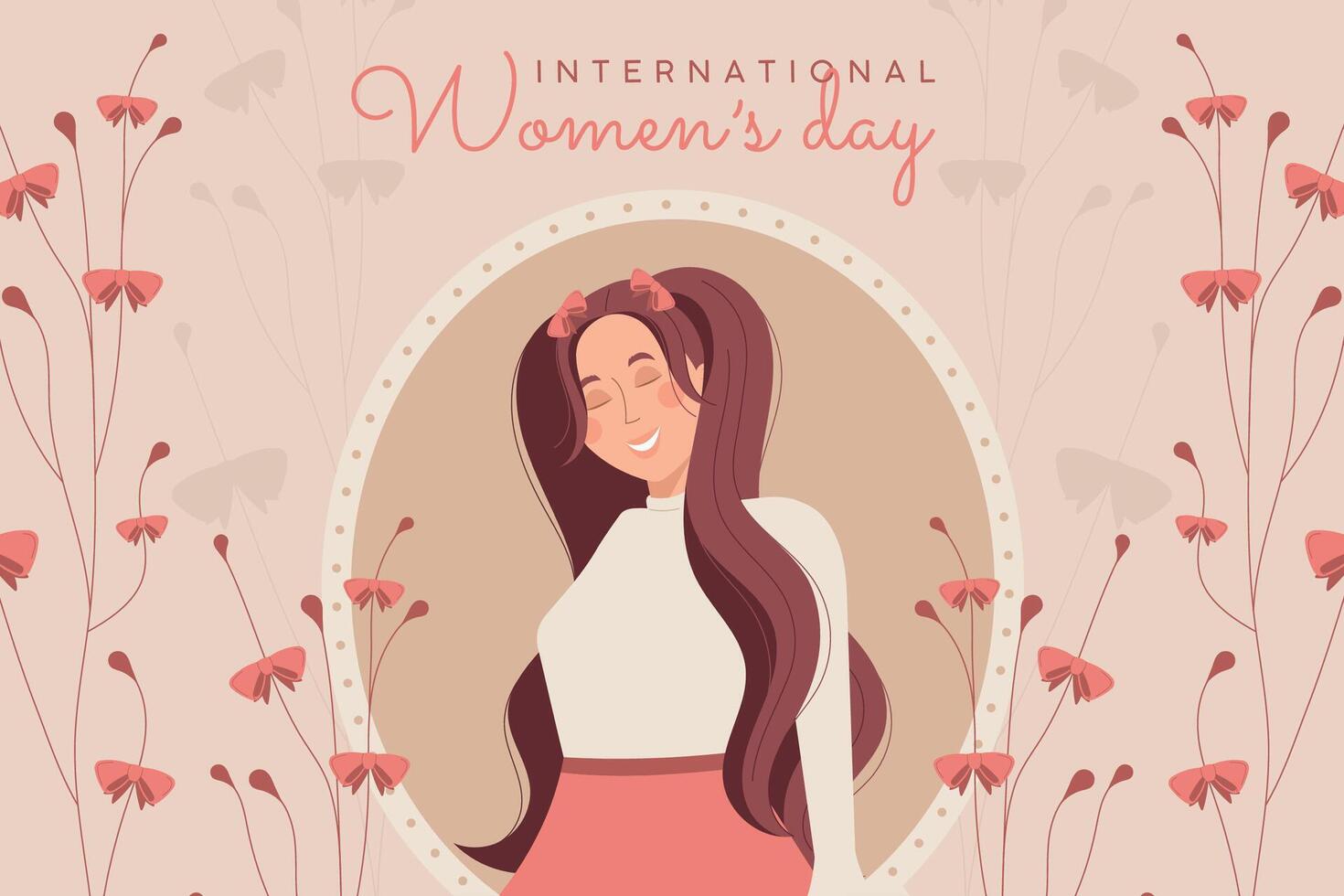 Happy women day card Vector