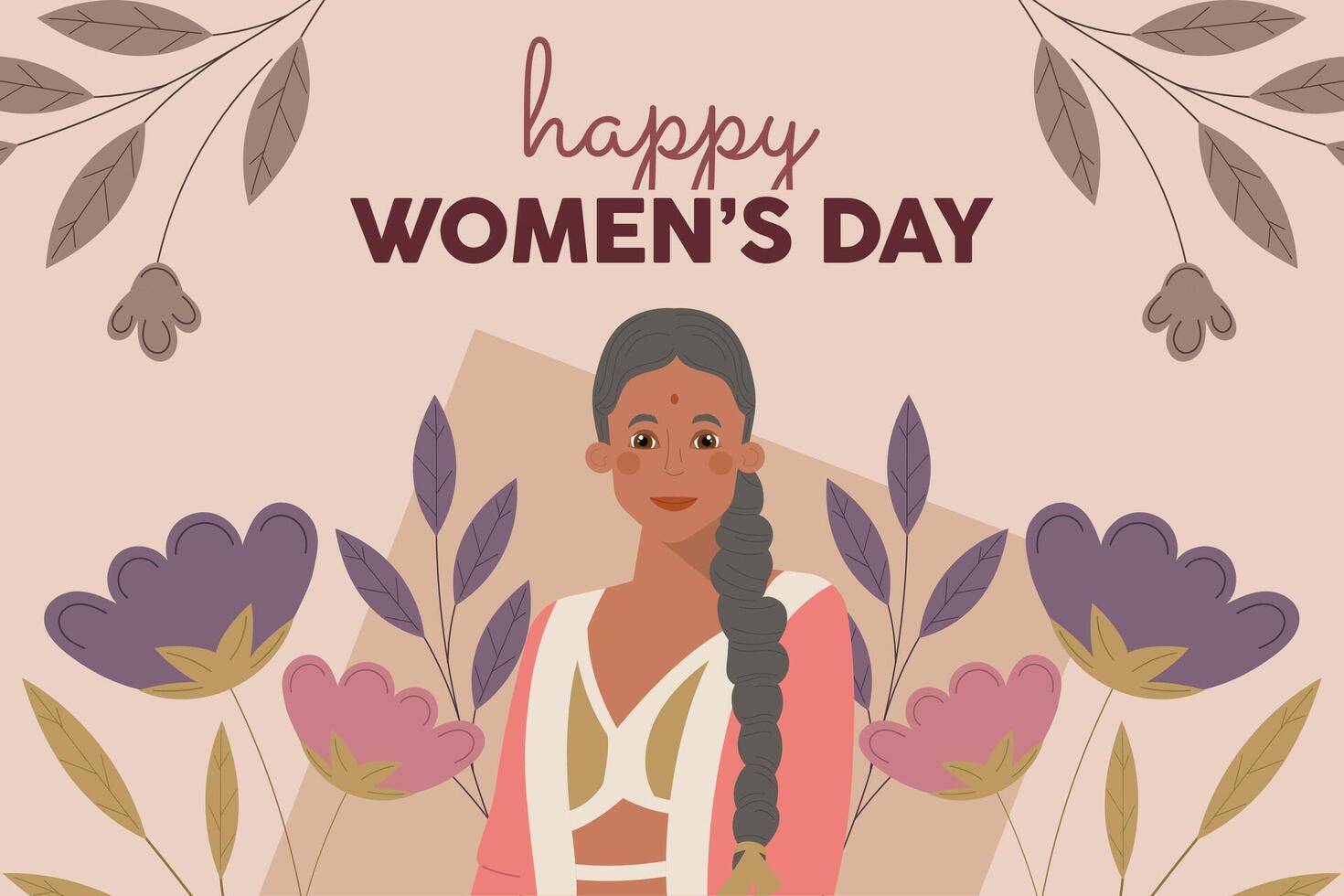 Happy women day card Vector