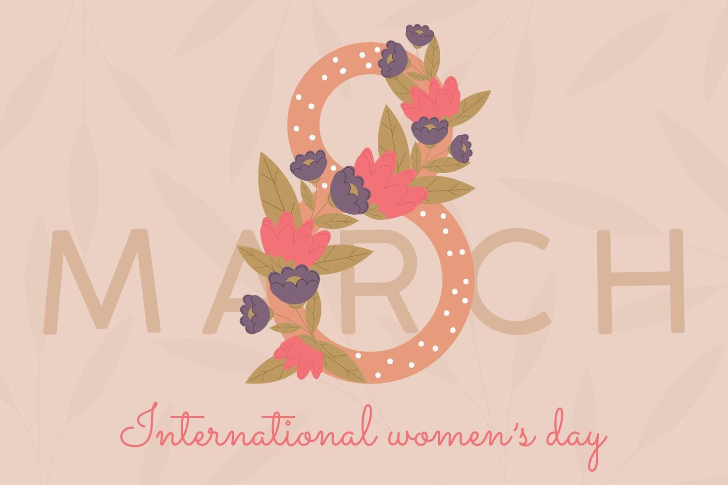 Happy women day card Vector