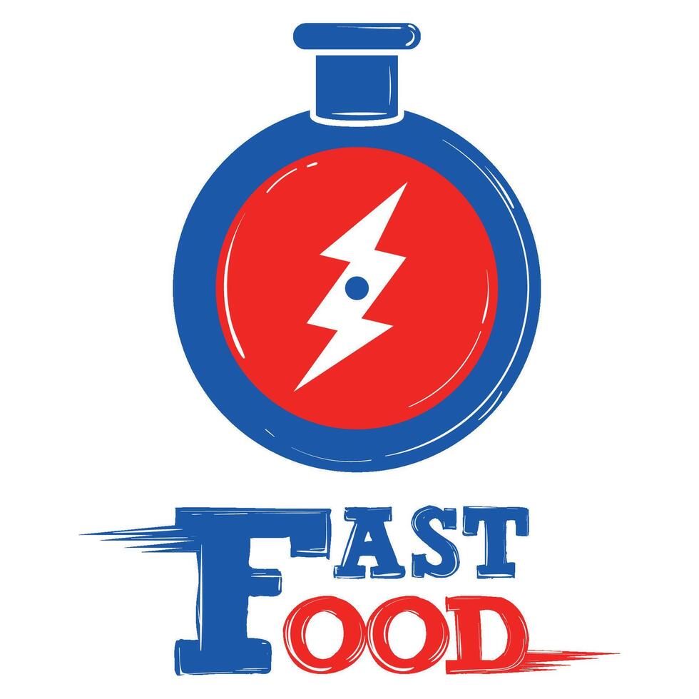 rápido comida local comida logo vector ilustración