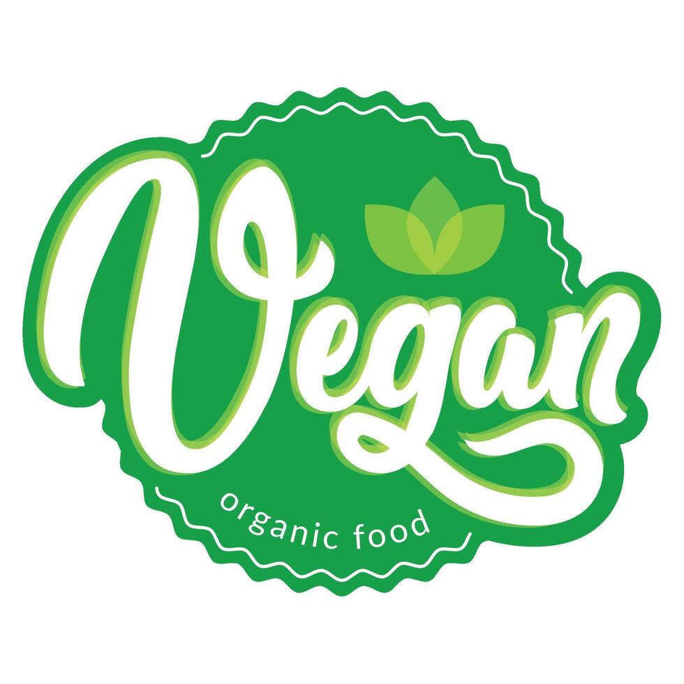 Vegan food Local food logo Vector illustration