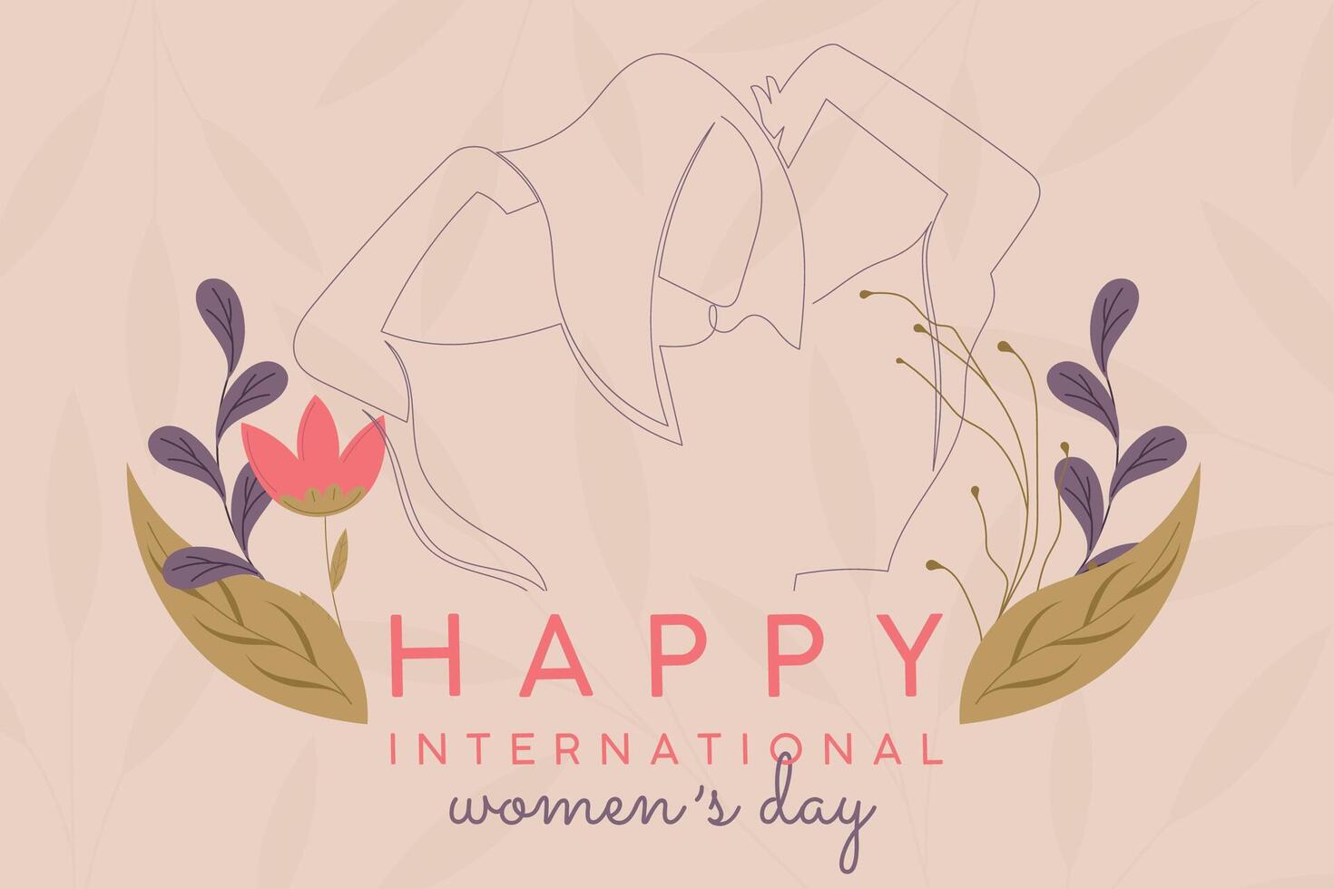 Happy women day card Vector