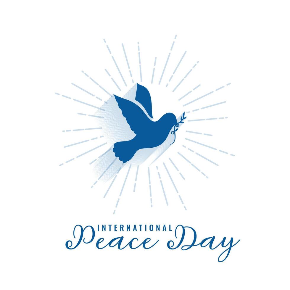 happy world peace day celebration poster a symbol of humanity vector