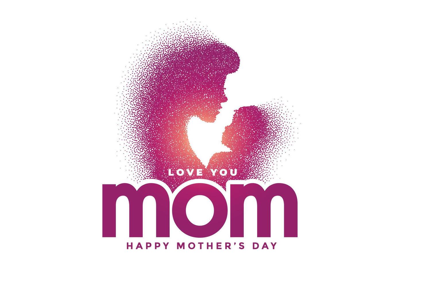 mom and son love relation for mothers day vector
