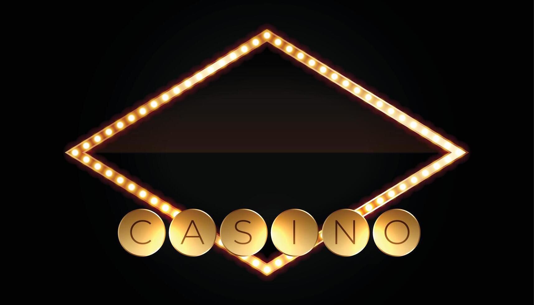 casino póker juego oscuro bandera con brillante ligero efecto vector