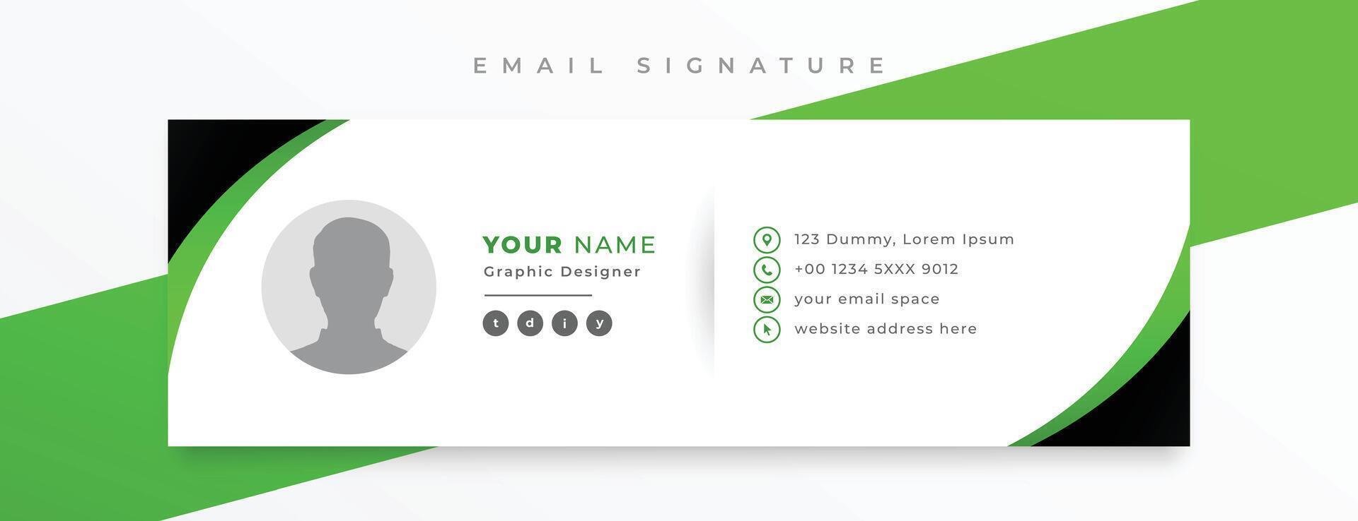 business email sign card template in horizontal layout design vector