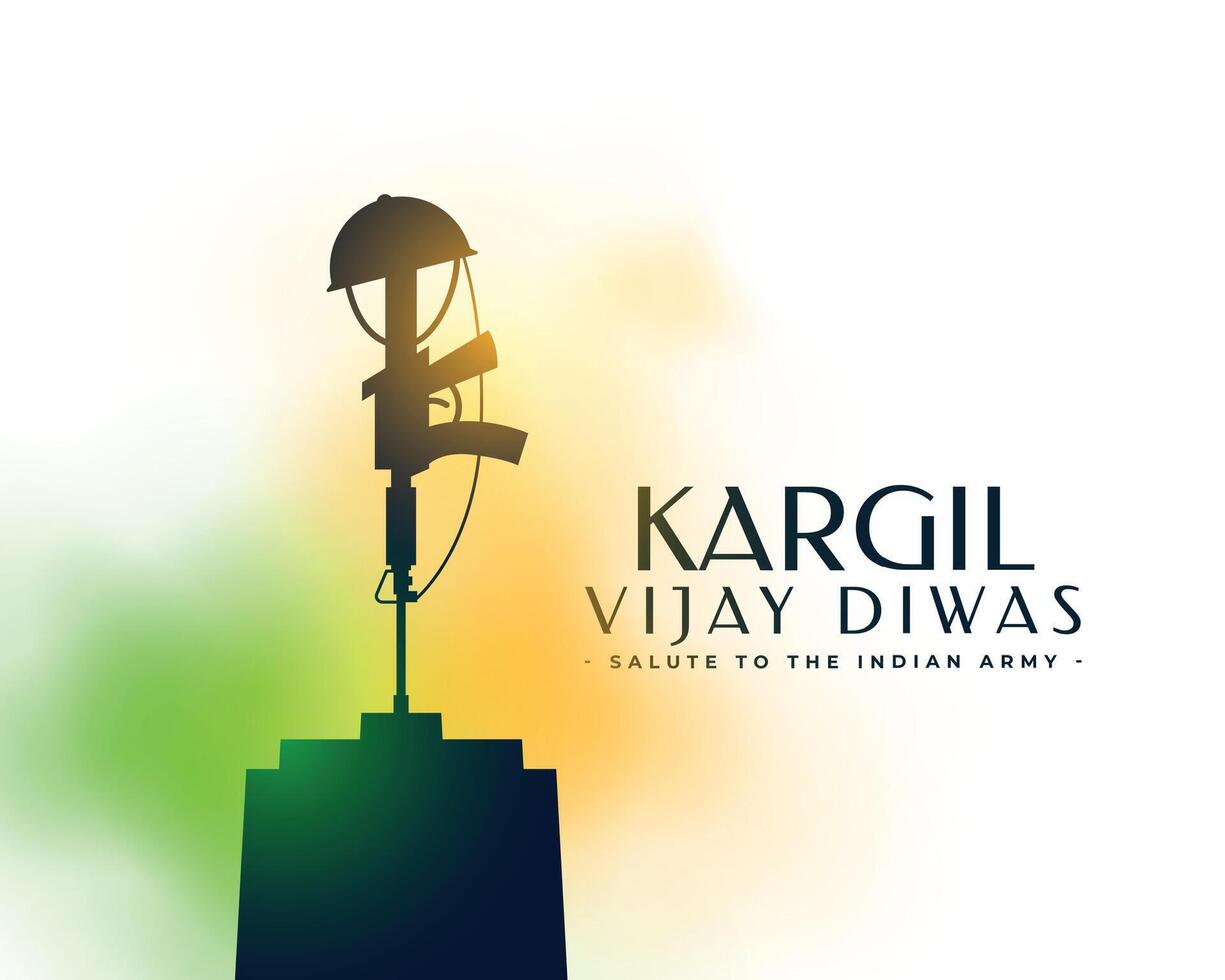 kargil vijay diwas patriotic background with smoky tricolor effect vector