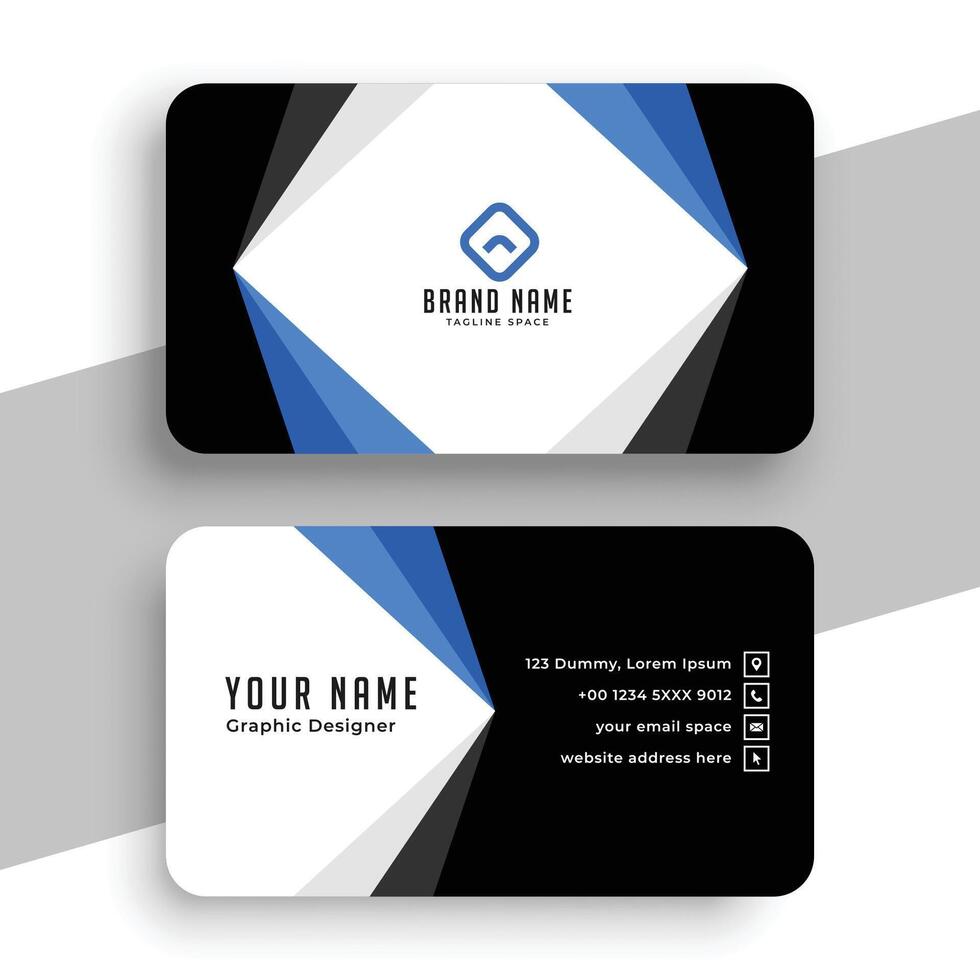 modern and abstract corporate visiting card layout for office identity vector