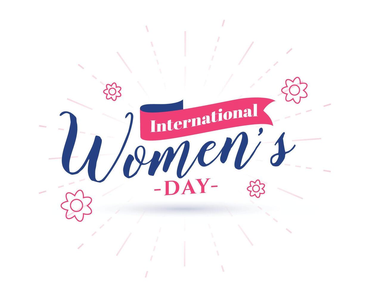 eye catching international womens day background design vector