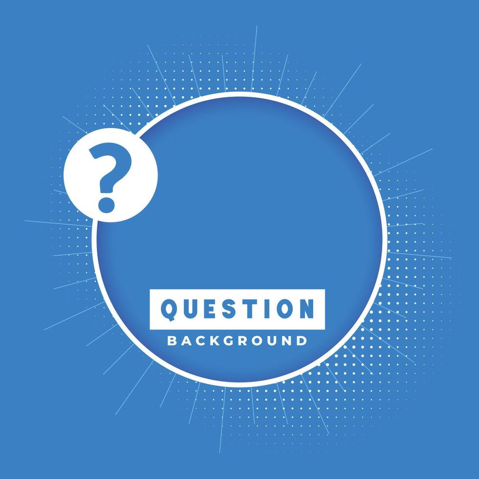 creative question mark symbol blue background for guidance or support vector