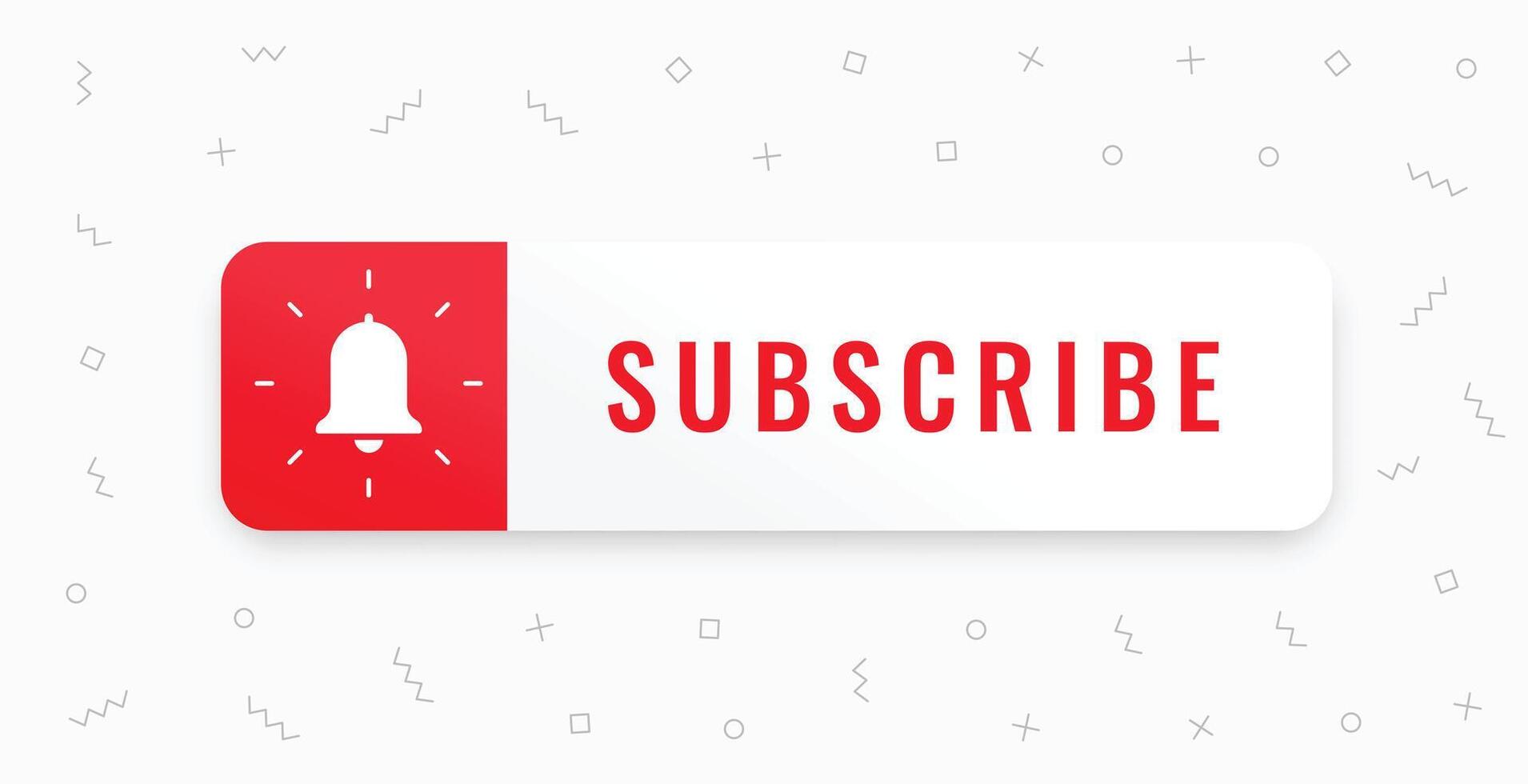 social media subscribe button for app or page vector