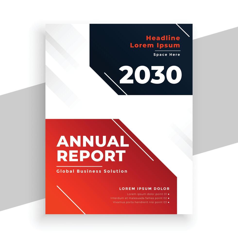 stylish corporate annual report leaflet for brochure publication vector