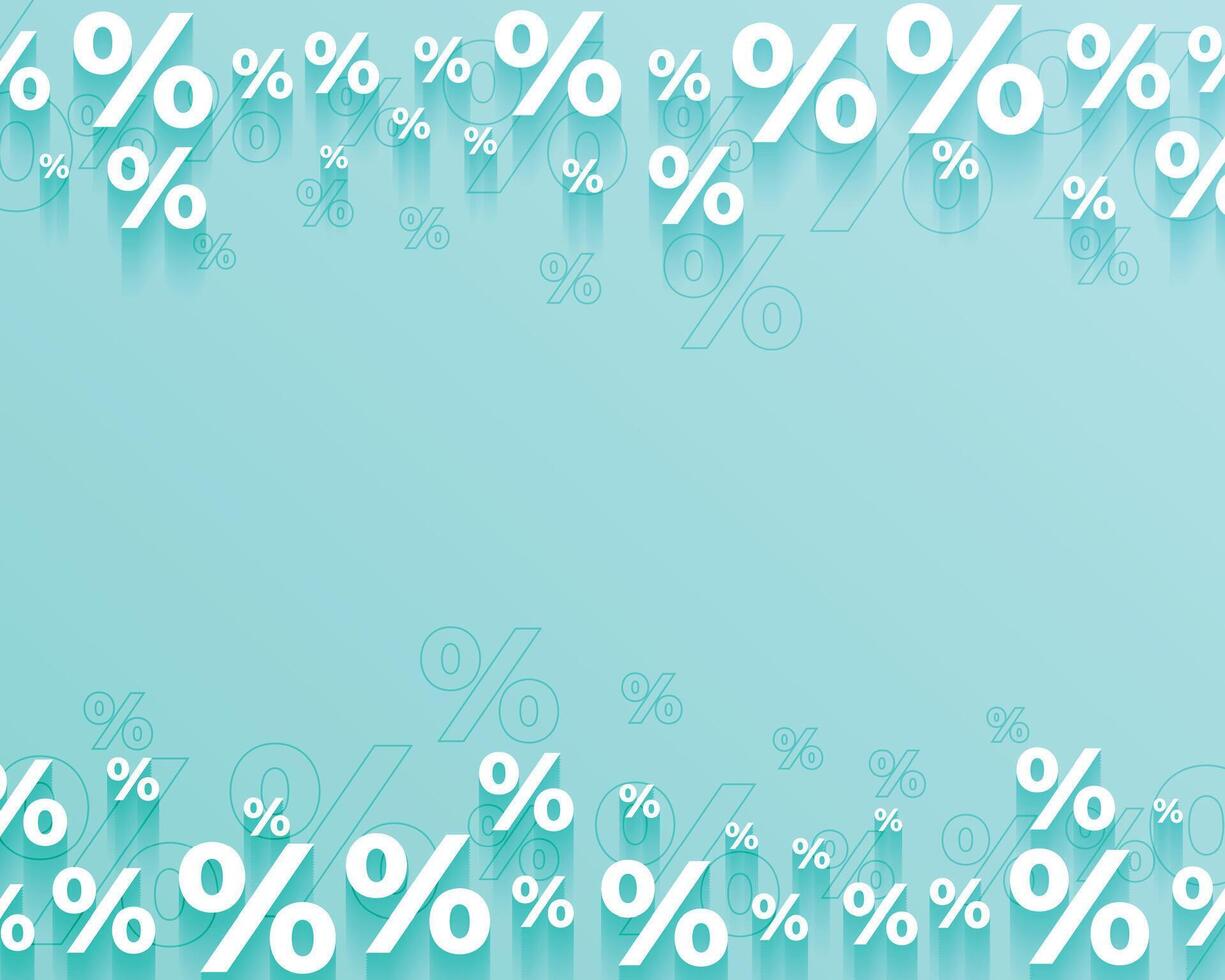 stylish percent icon promo background for retail business vector