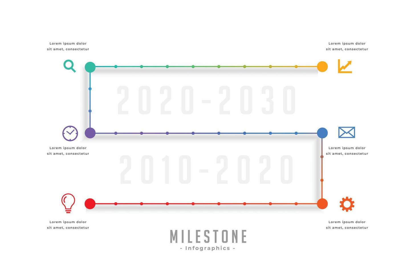 línea estilo infografía hito camino diseño un proceso para crecimiento vector