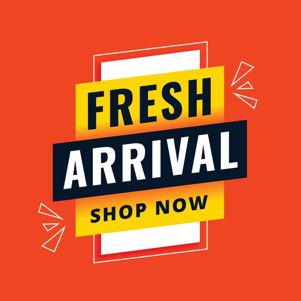 fresh arrivals sale background for online or retail store vector