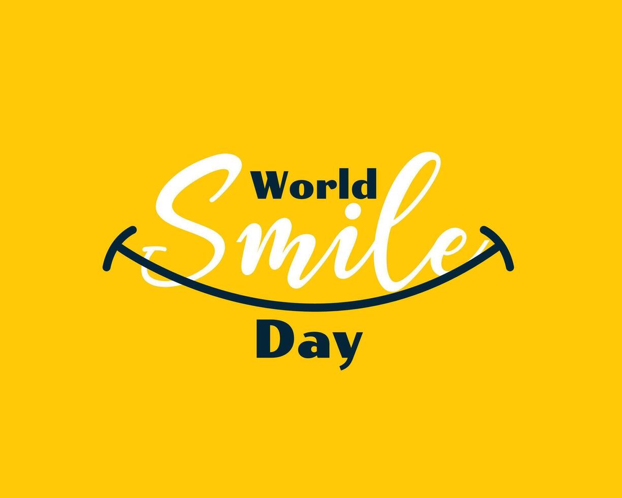 stylish world smile day background for happy and cheerful faces vector