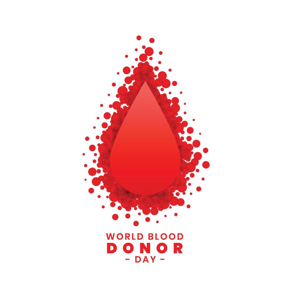 international blood donor day concept poster design vector
