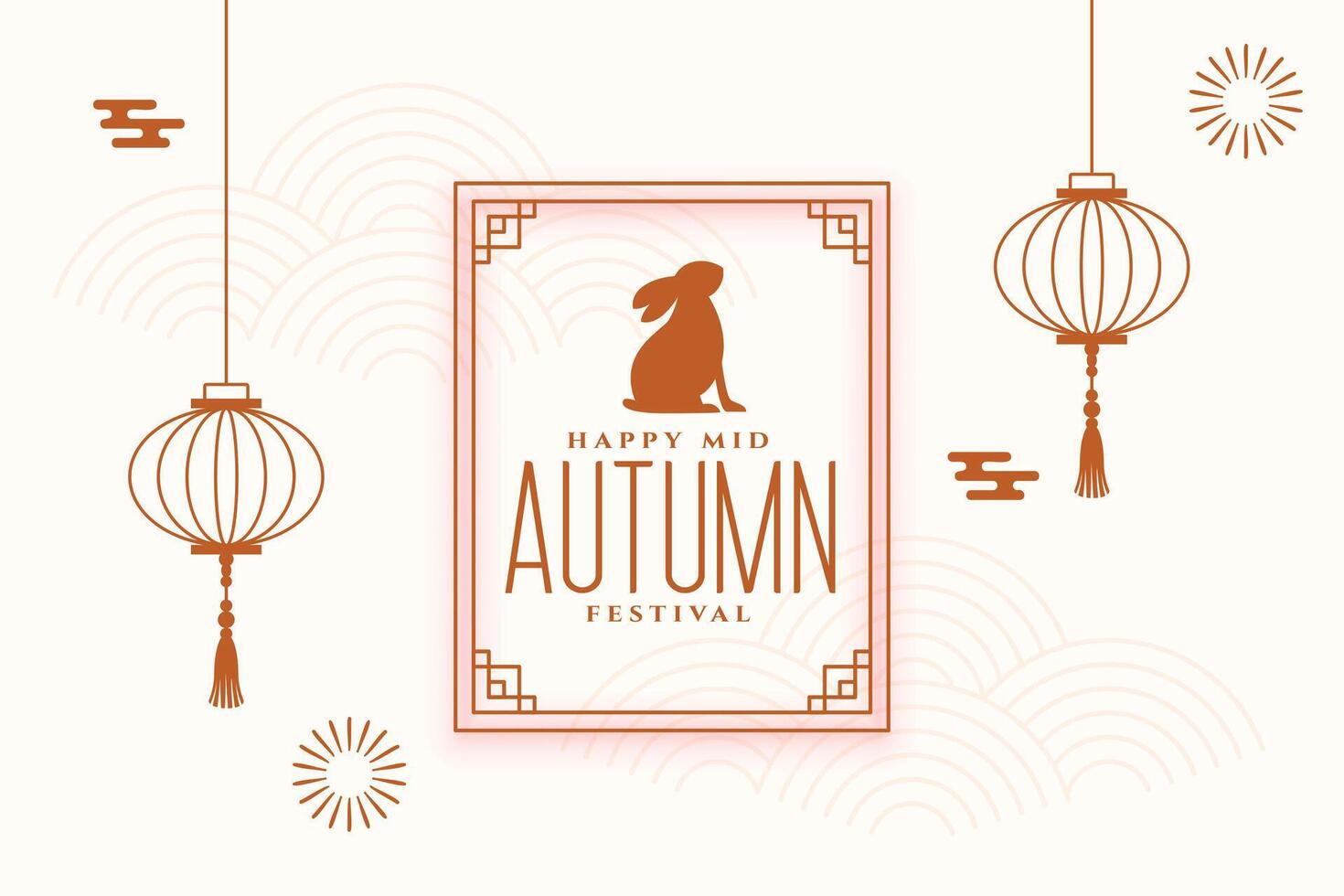 mid autumn invitation card celebrate the lunar year in korean style vector