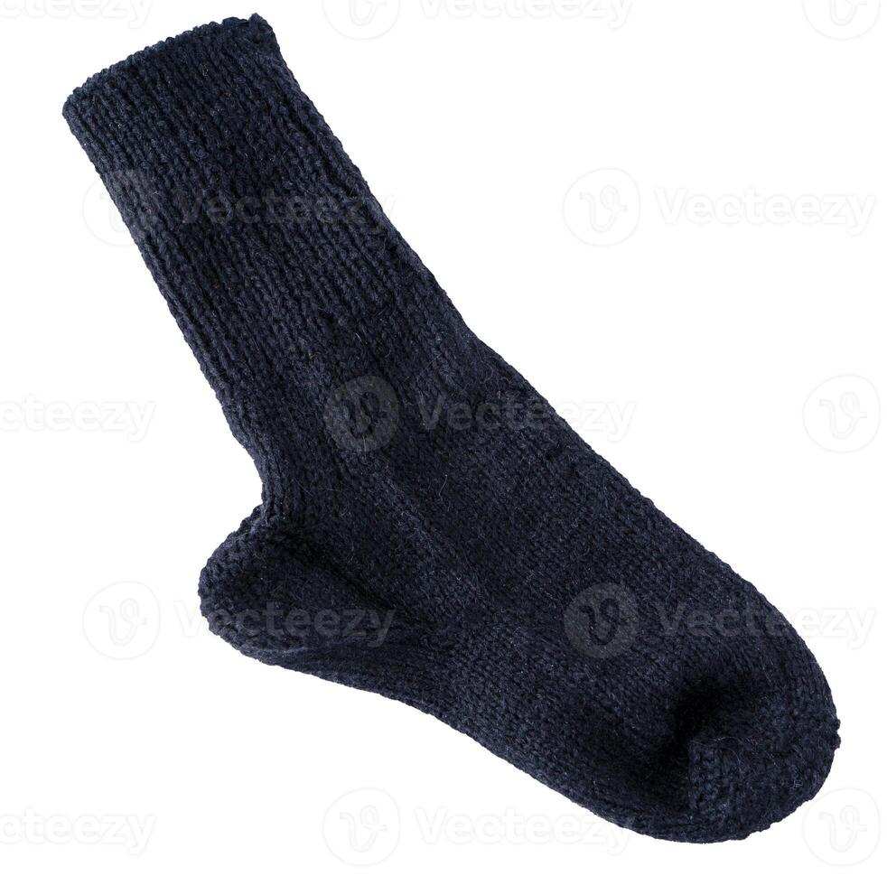 Knitted woolen warm socks. photo