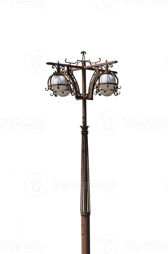 Lantern on a white background. Street lighting photo