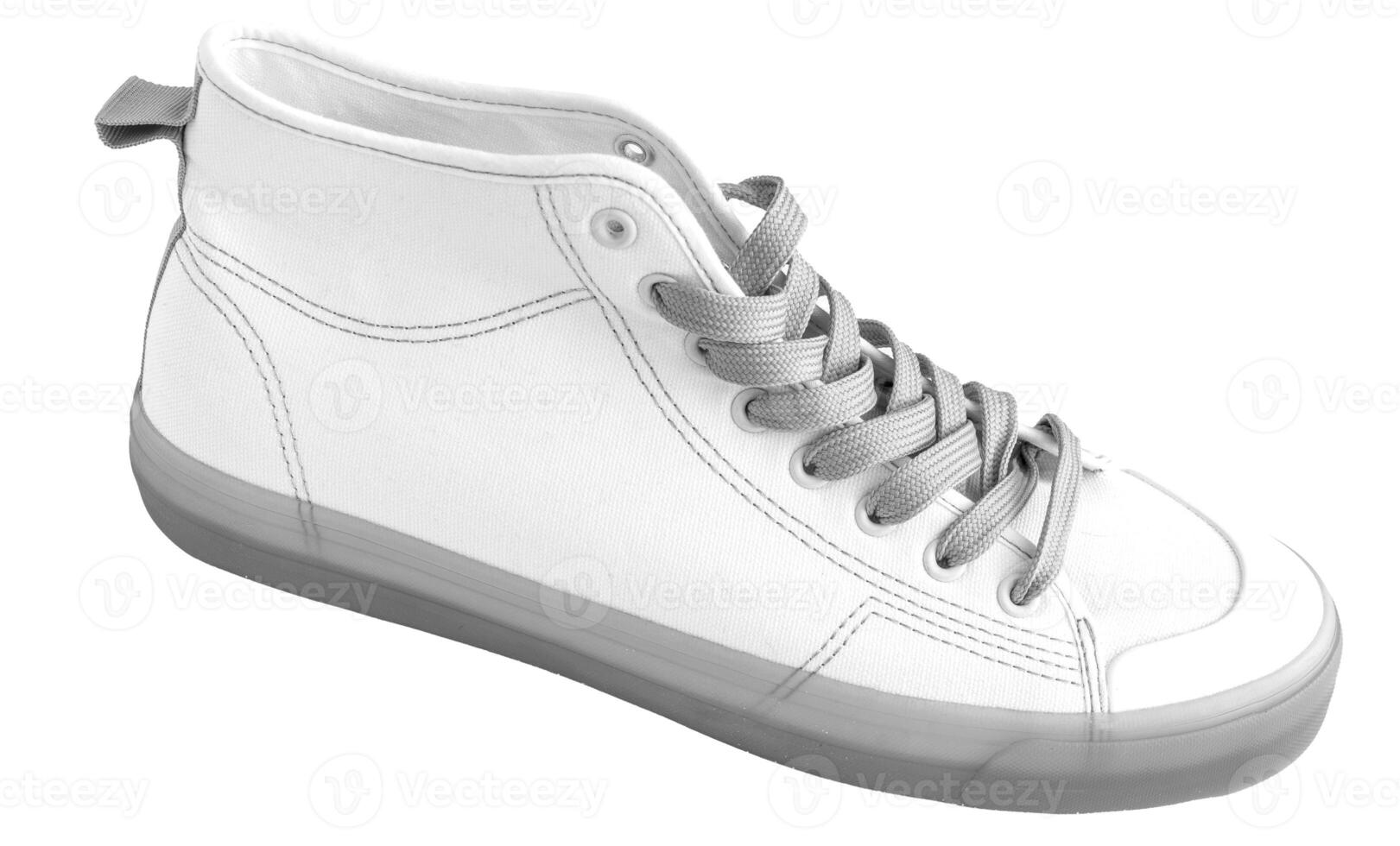 White sneakers. Sports casual shoes isolated on white background. photo