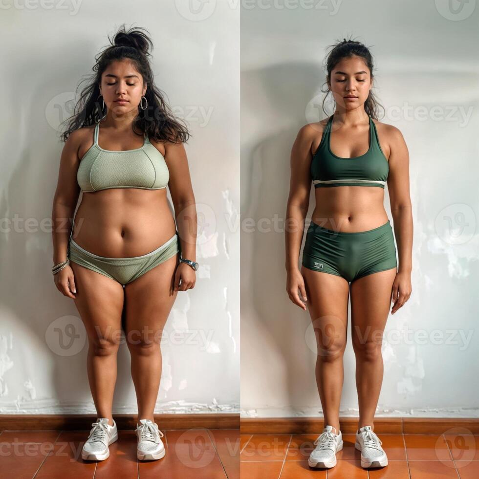 AI Generated Transformation of womans figure photo