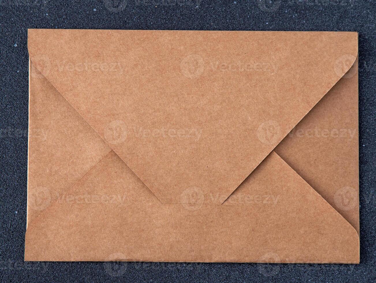 Craft brown envelope. Letter Mail photo