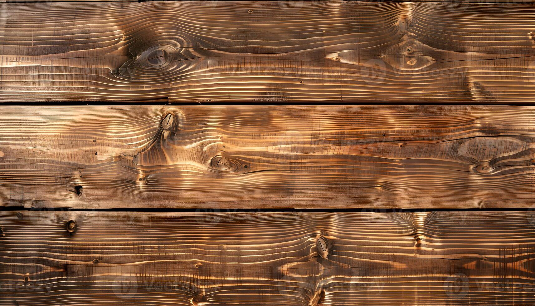 ai generado un cerca arriba de un de madera pared con algunos madera tablones foto