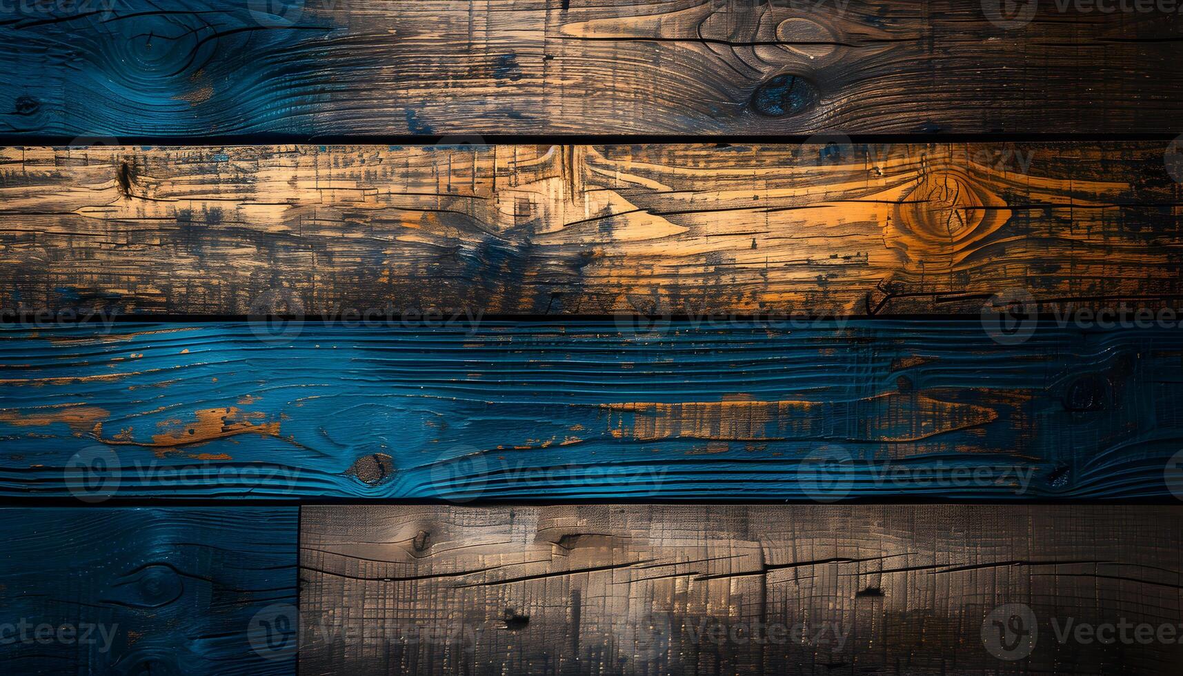 AI generated a close up of a wooden wall with blue paint photo