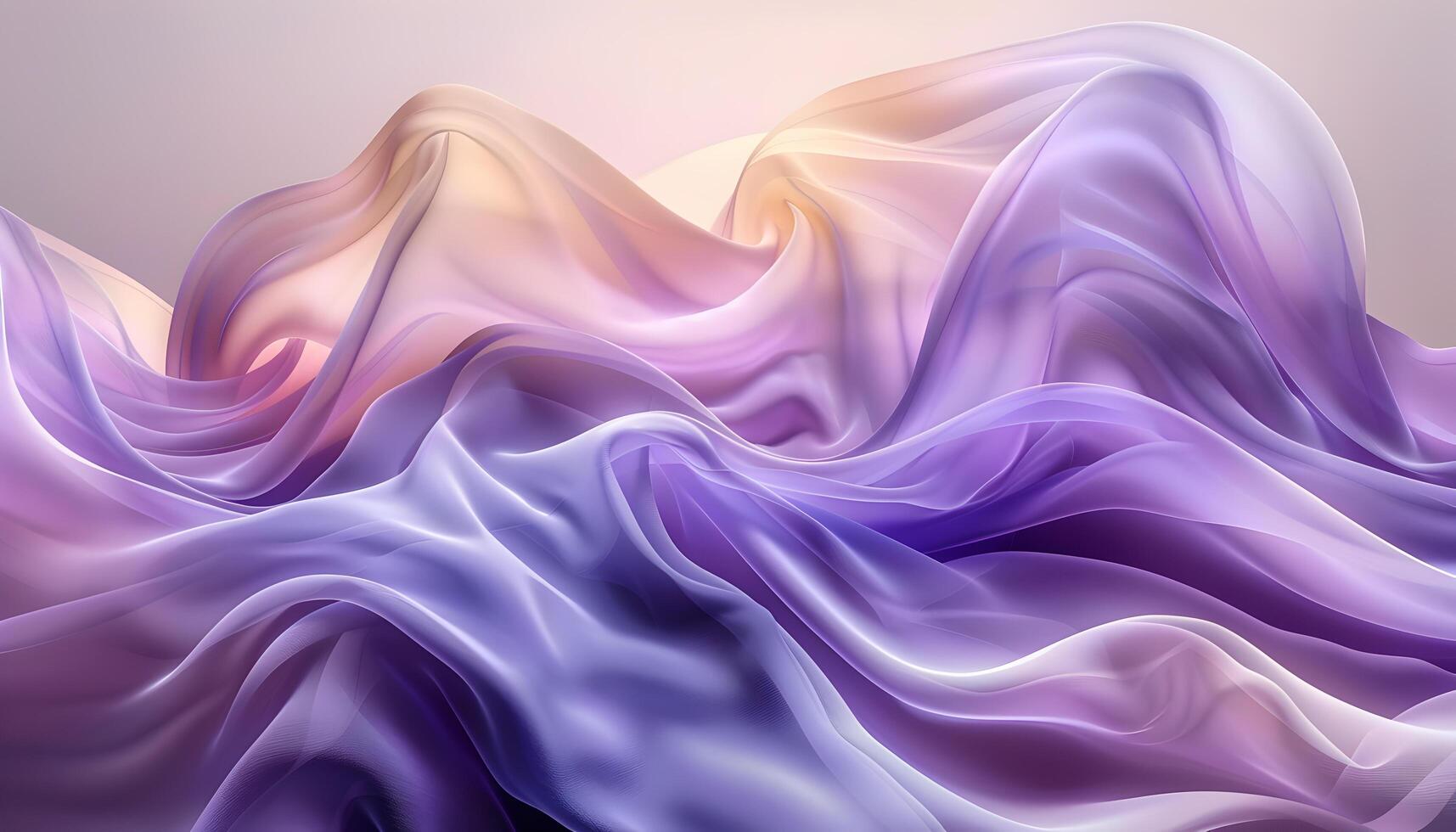 AI generated abstract background with purple and yellow waves photo