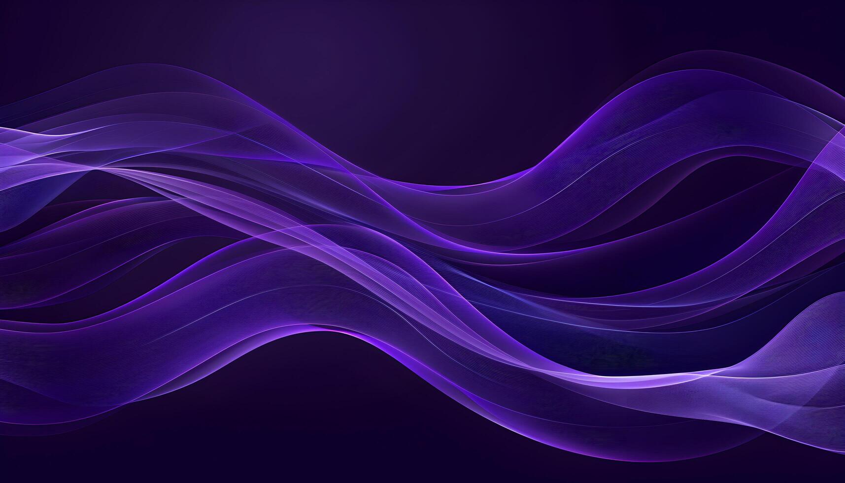 AI generated abstract purple waves on a dark background photo