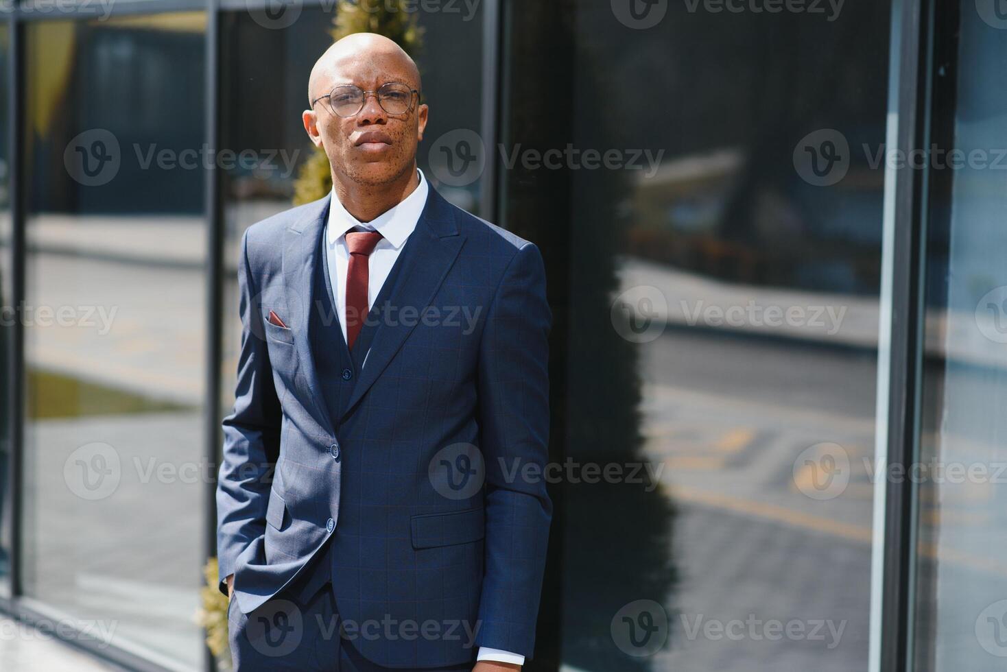 Confident african american businessman outdoor photo