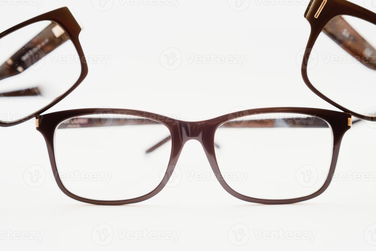 vintage glasses isolated on a white background photo