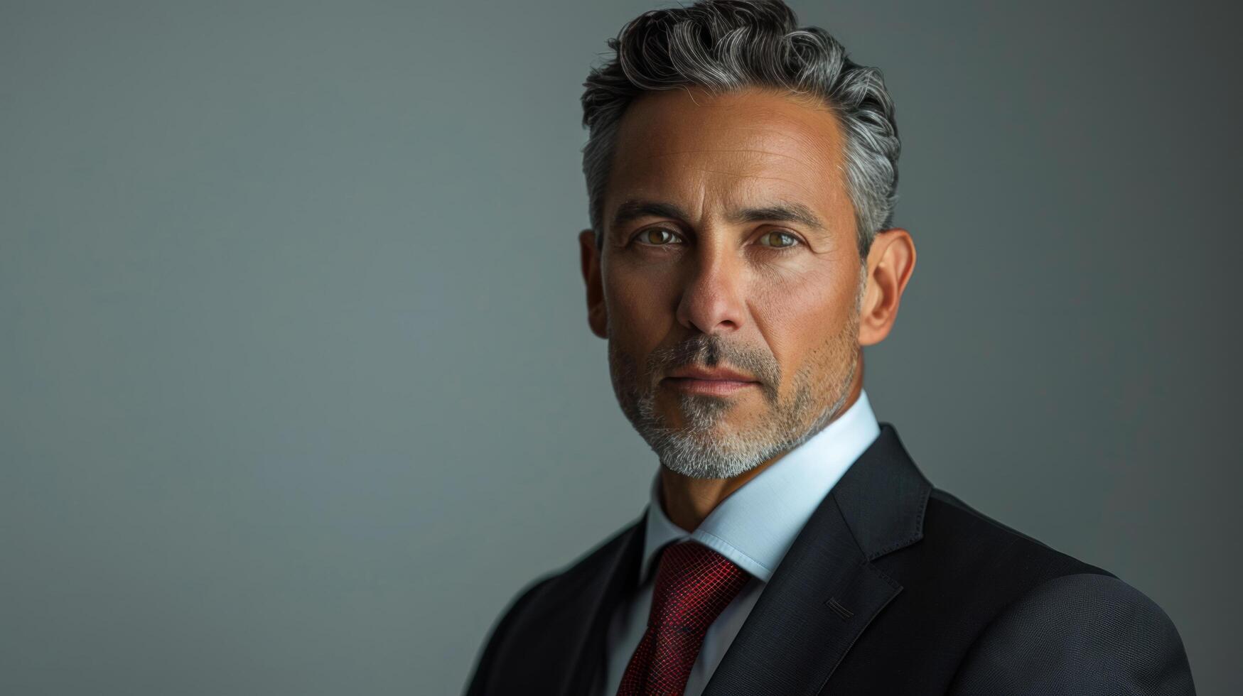AI generated Businessman in Suit and Tie Looking at Camera photo
