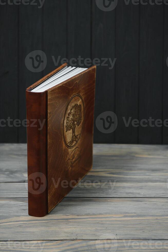 prima foto libro, grande tamaño, natural madera cubrir, Boda foto libro, familia foto libro, grueso hojas, calidad Unión