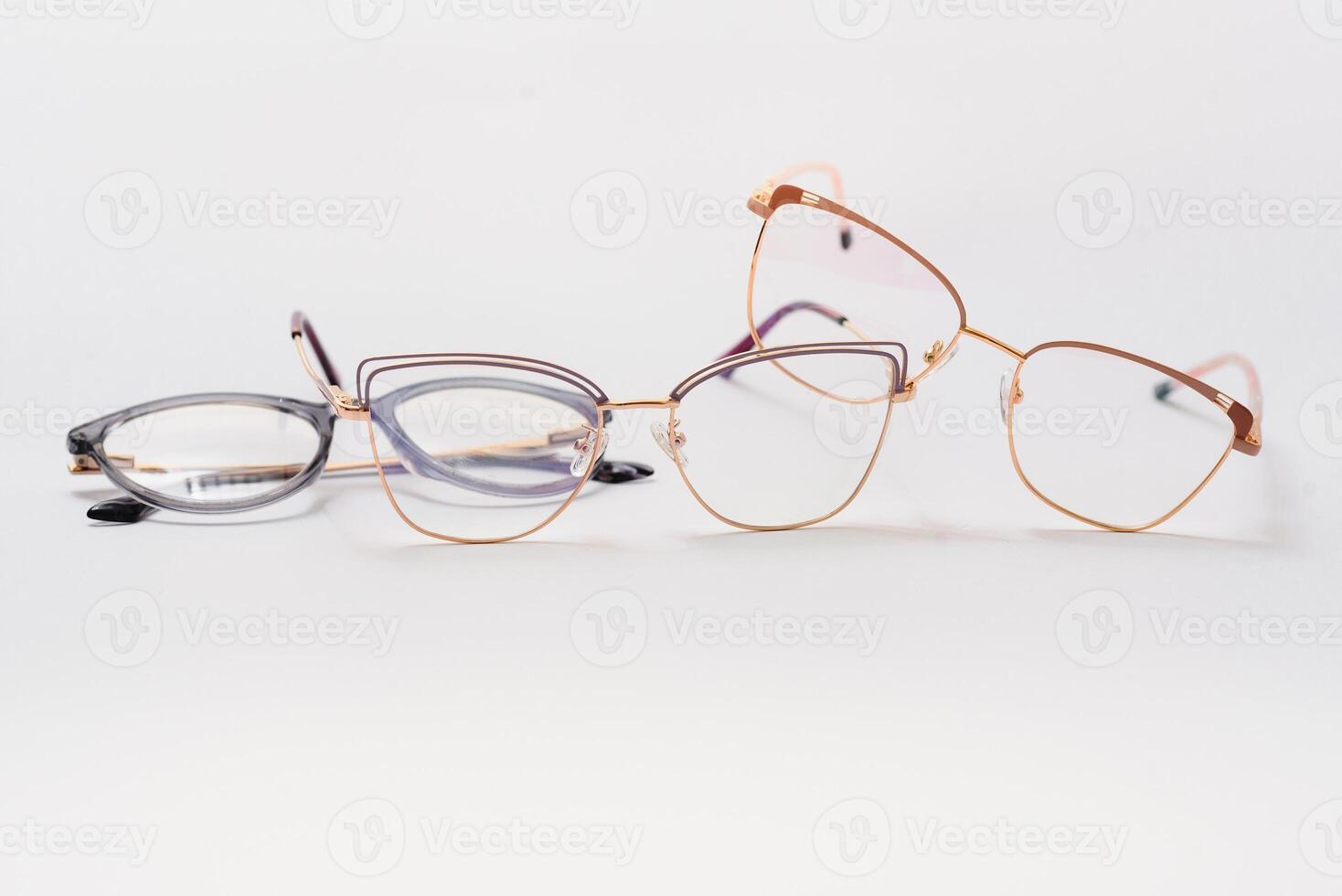 Fashion glasses style framed isolated on white background photo