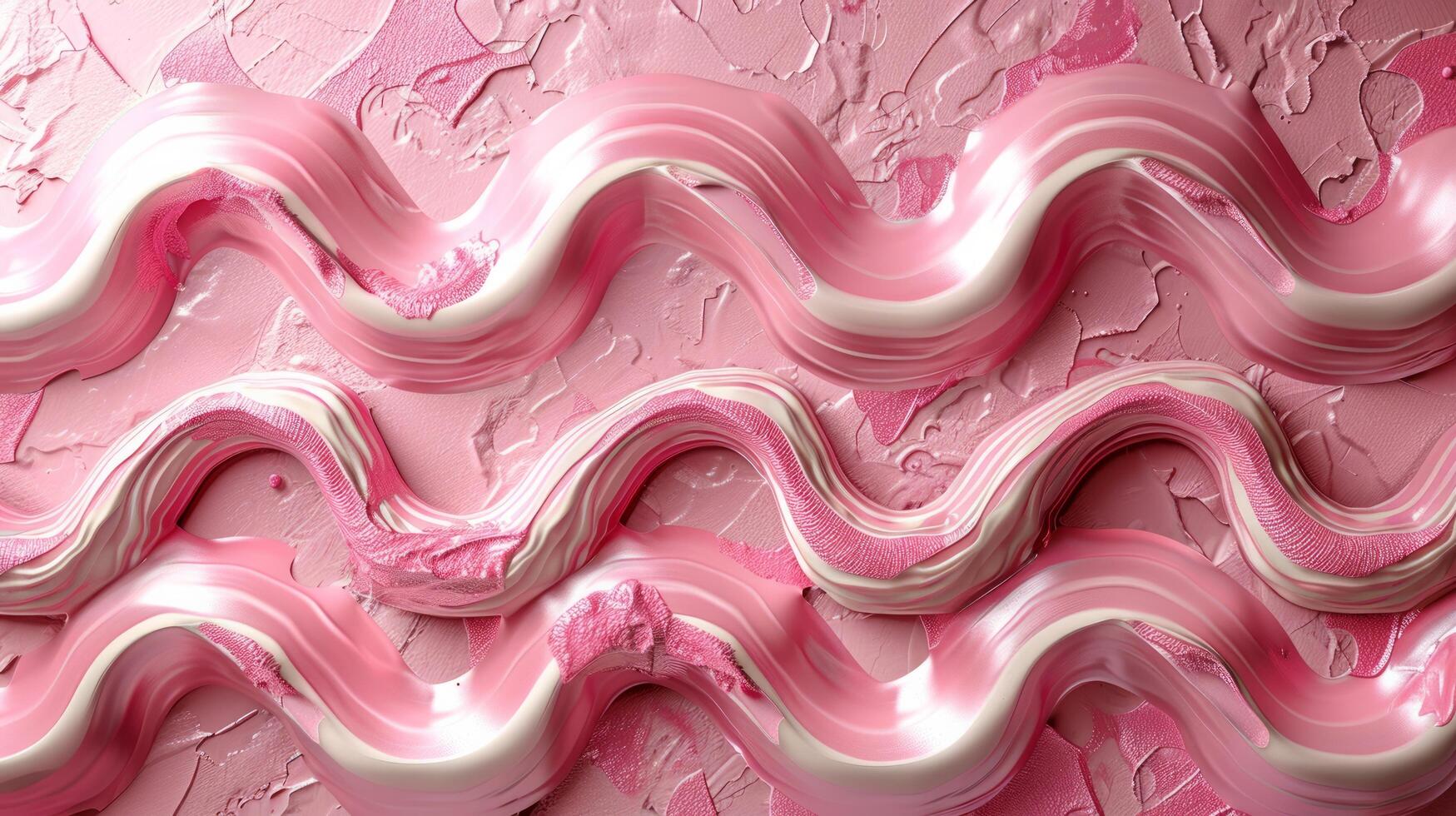AI generated Close Up of Pink and White Wall photo