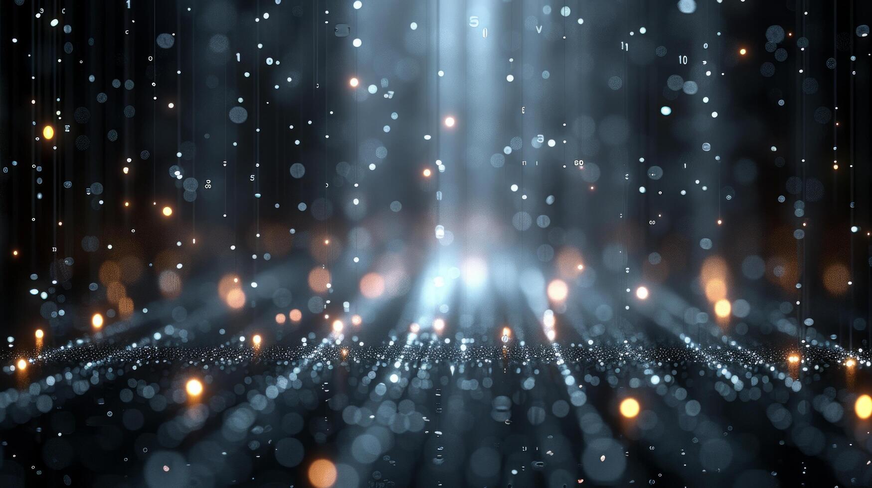 AI generated Intense Light Shining in Darkness photo