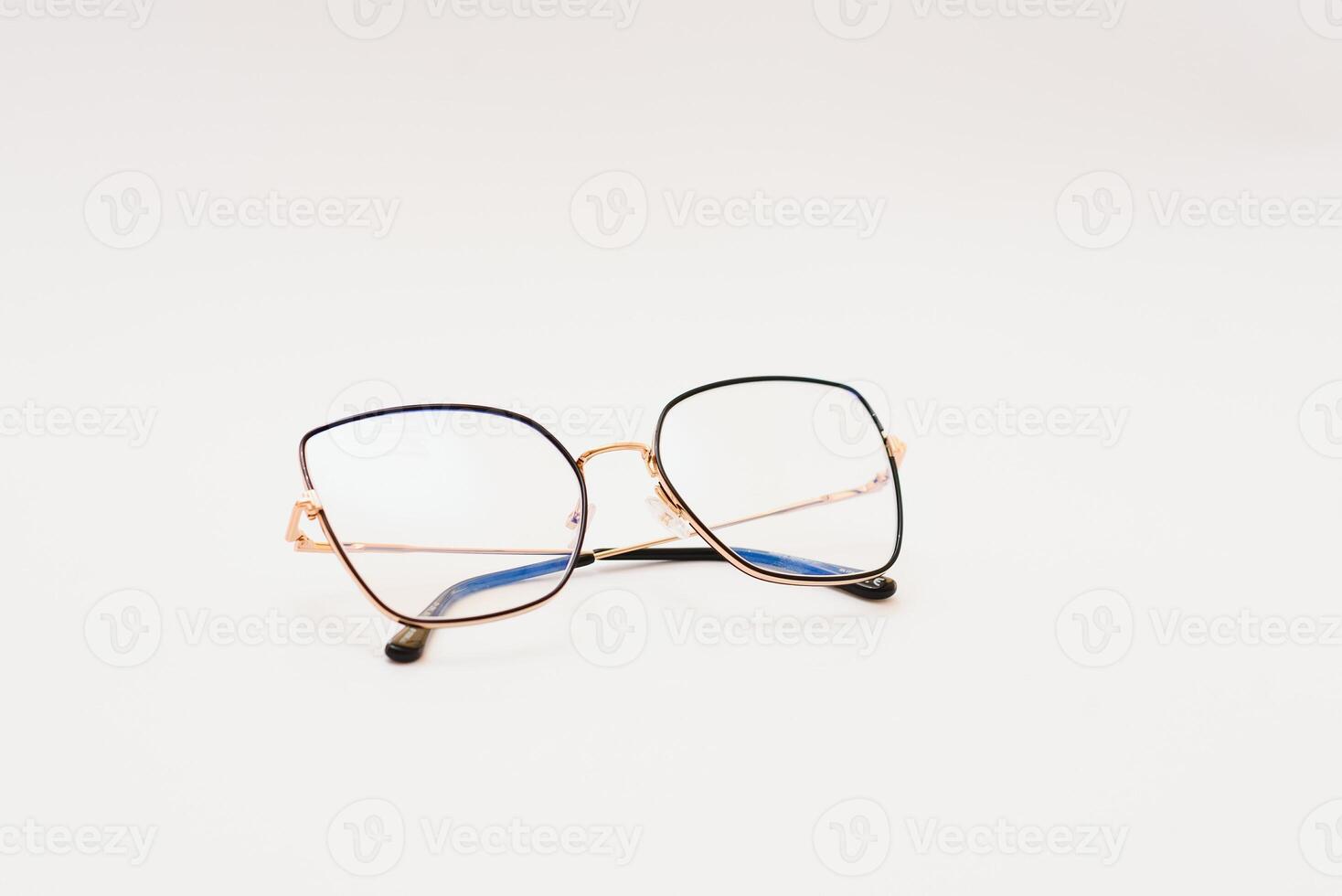 Fashion glasses style framed isolated on white background photo