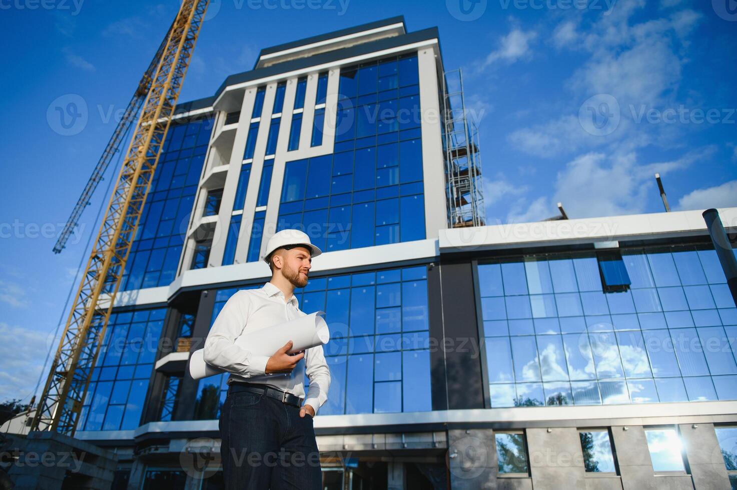 Portrait of an handsome young architect photo